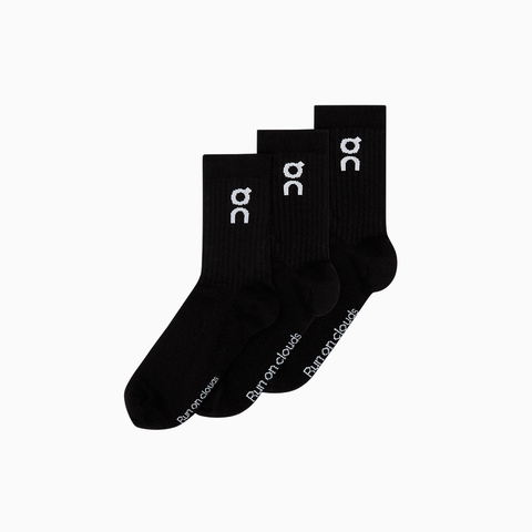 On Logo Sock High 3P Black