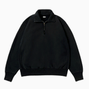 A.PRESSE Vintage Half Zip Sweatshirt Black