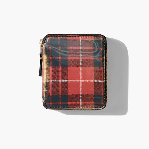 Comme Des Garçons Lenticular Tartan Zip Pouch Red / Yellow