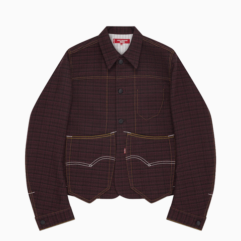 Junya Watanabe MAN x Levi's Curved Jacket Burgundy / Black