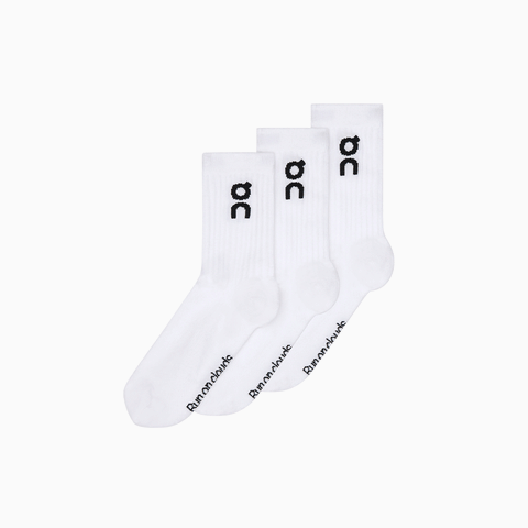 On Logo Sock High 3P White