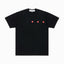 Comme des Garçons PLAY Triple Heart T-Shirt Black