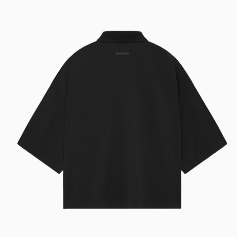Fear of God Essentials Pique Cropped Polo Black