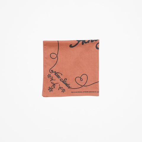 Acne Studios Light Print Scarf Rust Red / Black