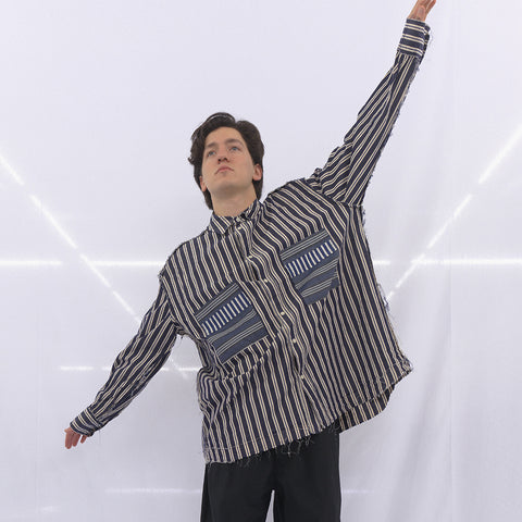 Casey/Casey Hamnet Rawedge Shirt Paper Cot Stripe