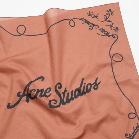 Acne Studios Light Print Scarf Rust Red / Black