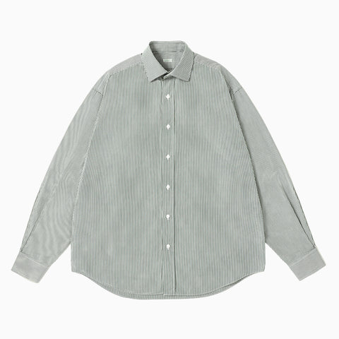 A.PRESSE Spread Collar Shirt Green