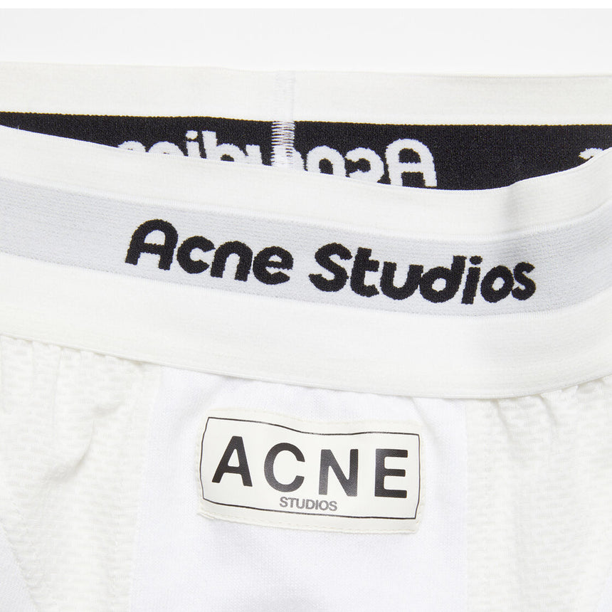 Acne Studios Grained Leather Card Holder White