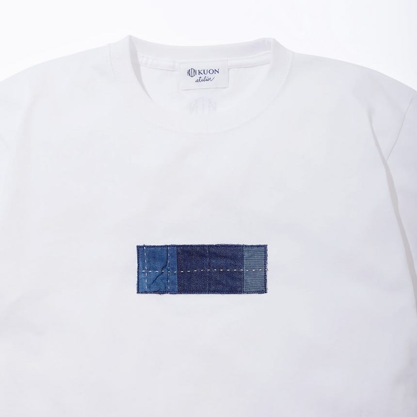 Kuon Boro Box Tee White