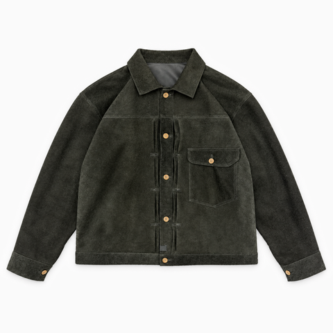 Yâr’in Type 1 Cashmere Suede Jacket Khaki