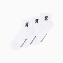 On Logo Sock Mid 3P White