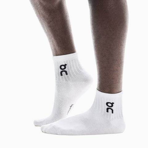 On Logo Sock Mid 3P White
