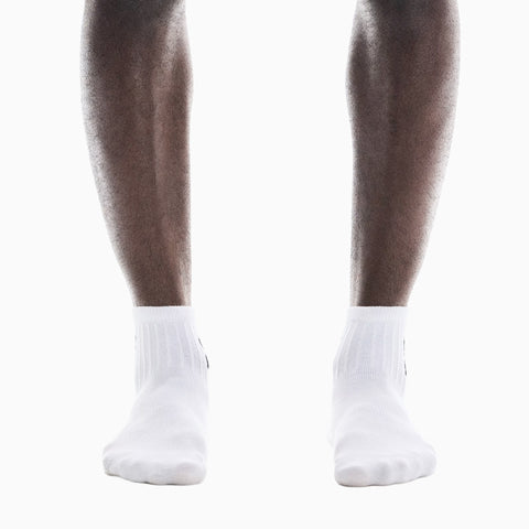 On Logo Sock Mid 3P White
