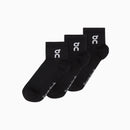 On Logo Sock Mid 3P Black