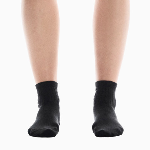 On Logo Sock Mid 3P Black