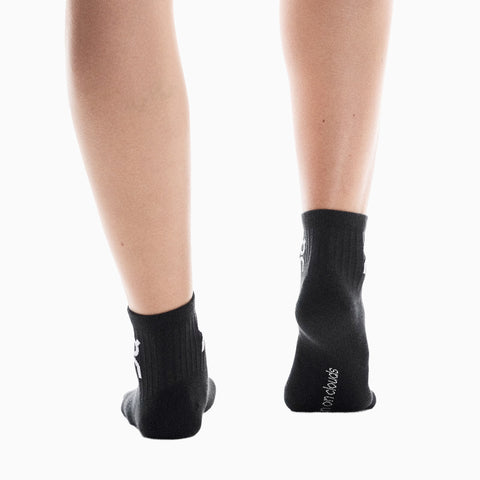 On Logo Sock Mid 3P Black