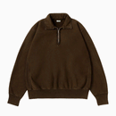 A.PRESSE Vintage Half Zip Sweatshirt Brown