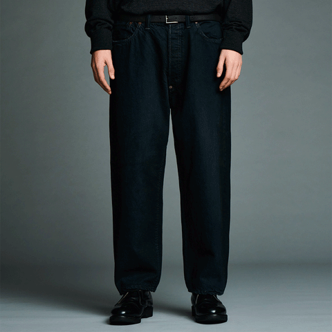 A.PRESSE No.22 Washed Wide Denim Pants Custom