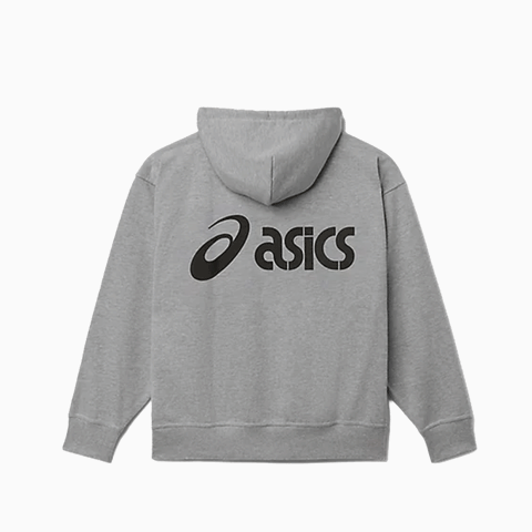 ASICS Logo Zip Up Hoodie Grey Heather
