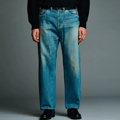 A.PRESSE No.2 Washed Denim Pants Indigo