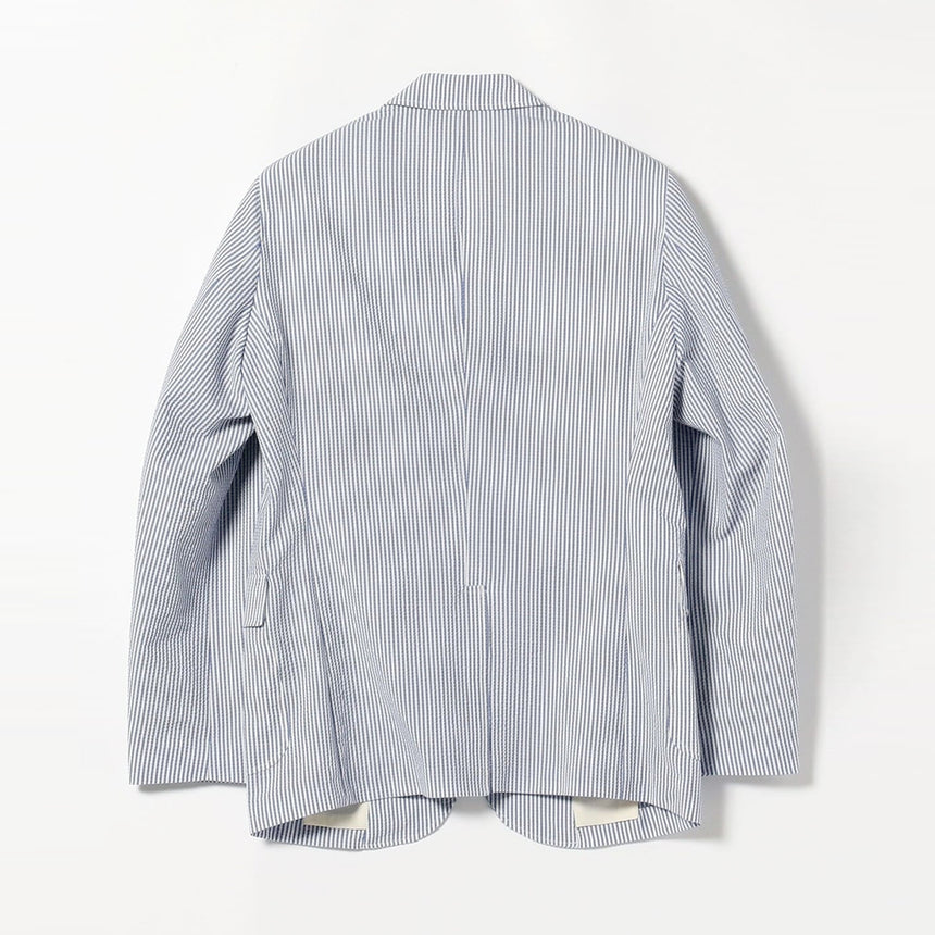 Beams Plus Seerscuker 3 Button Jacket Blue Stripe