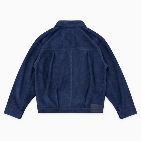 YÂR'İN Type 1 Cashmere Suede Jacket Navy