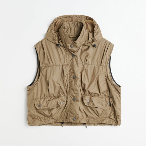 Our Legacy Cropped Exhale Puffa Vest Cavalry Olive Aero Nylon