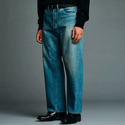 A.PRESSE No.2 Washed Denim Pants Indigo