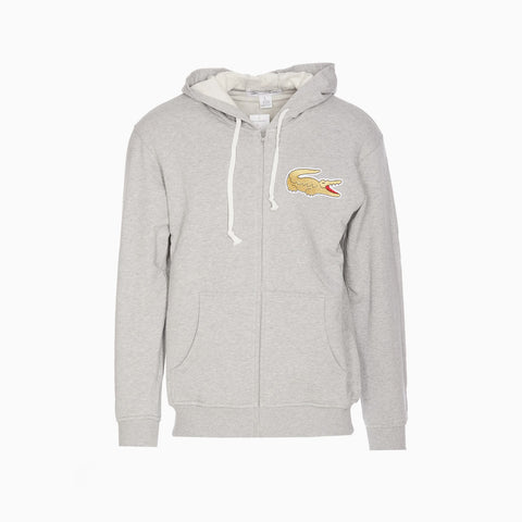 Comme des Garçons SHIRT x Lacoste Zip Up Hooded Sweatshirt Top Grey