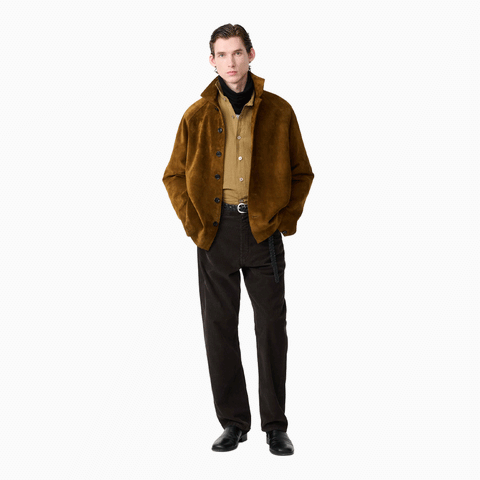 Studio Nicholson Bowe Suede Jacket Mustard
