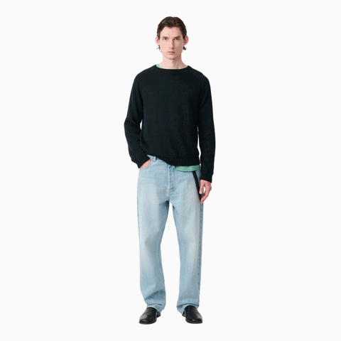 Studio Nicholson Riso Straight Leg Denim Pant Bleached Wash