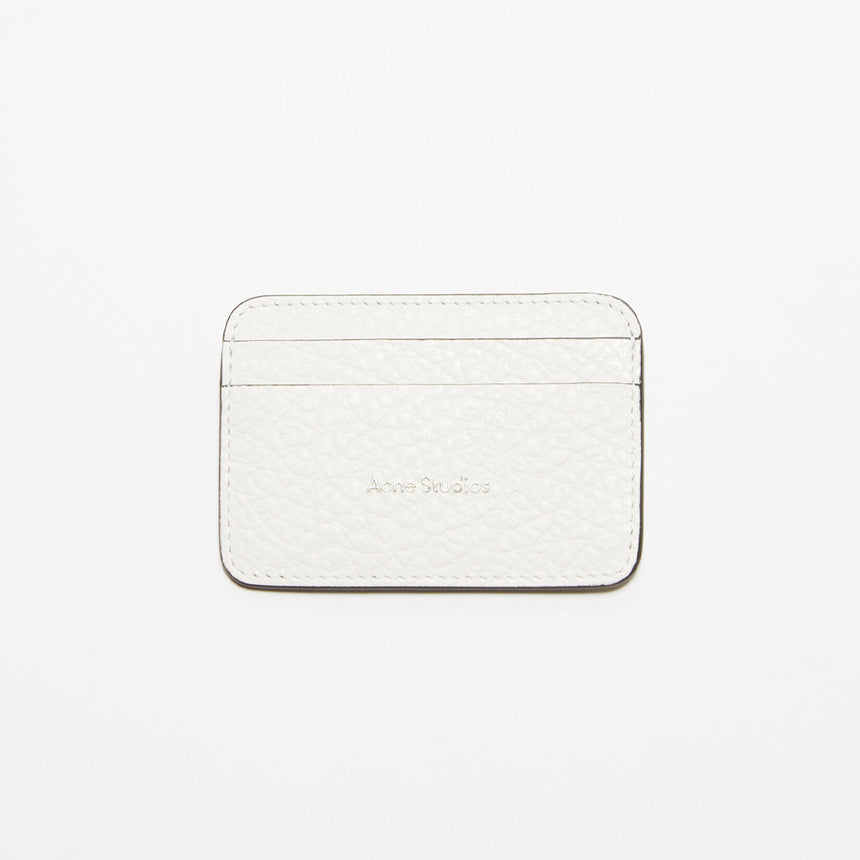 Acne Studios Grained Leather Card Holder White