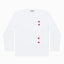 Comme des Garçons PLAY Vertical Heart Long Sleeve T-Shirt White