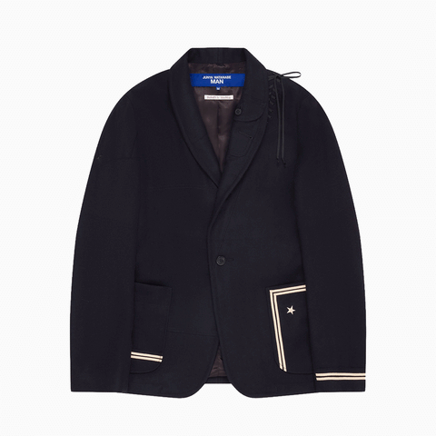 Junya Watanabe MAN x Rebuild by Needles Two Button Star Blazer Navy