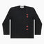 Comme des Garçons PLAY Vertical Heart Long Sleeve T-Shirt Black