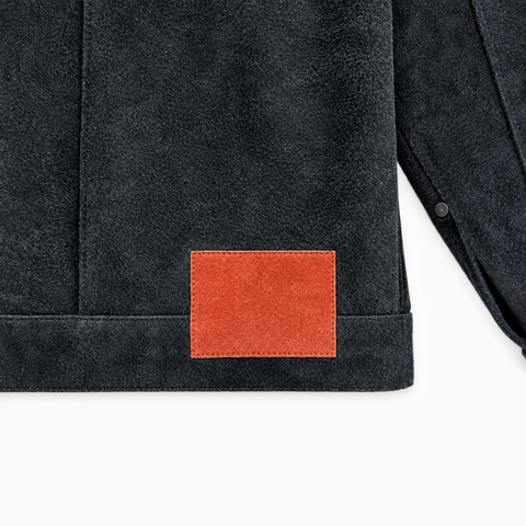 YÂR'İN Type 1 Cashmere Suede Jacket Black / Rusty Red