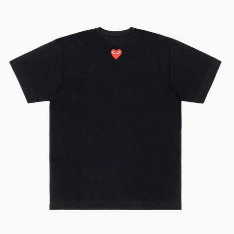 Comme des Garçons Play Heart On Back Middle Logo T-Shirt Black