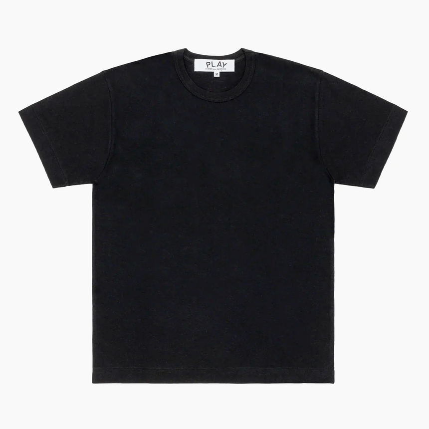 Comme des Garçons Play Heart on Back Middle Logo T-Shirt Black