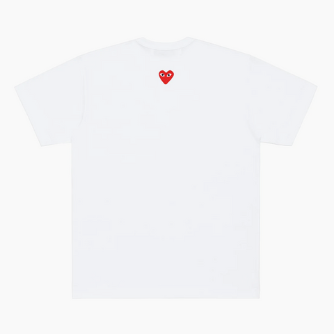 Comme des Garçons Play Heart On Back Middle Logo T-Shirt White