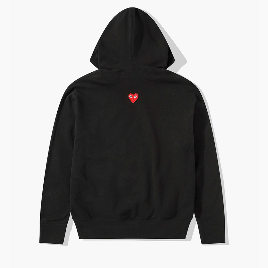 Comme des Garçons Play Heart On Back Zipper Hoodie Black