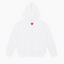 Comme des Garçons Play Heart On Back Zipper Hoodie White