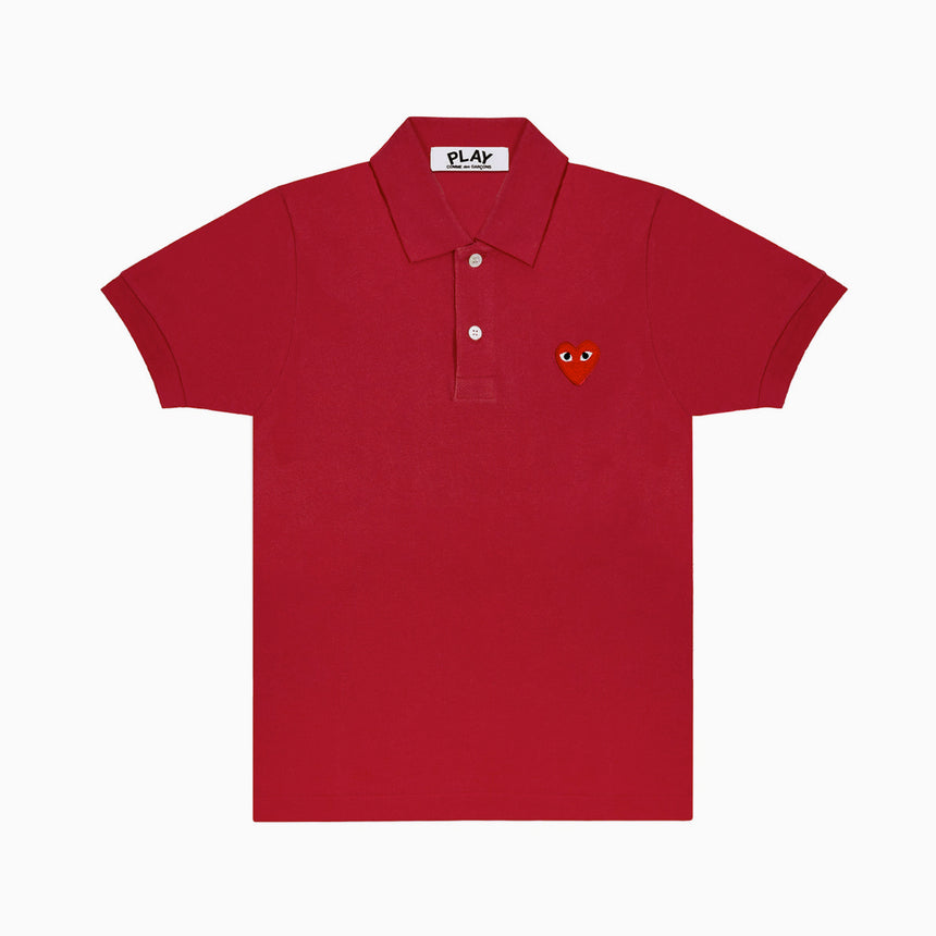 Comme des Garcons Play Polo T-Shirt Red