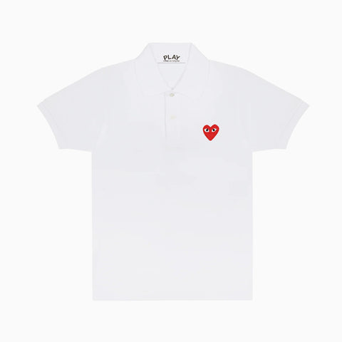 Comme des Garçons PLAY Polo T-Shirt White