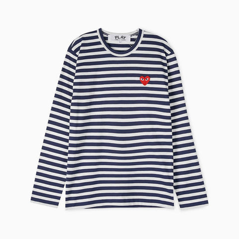 Comme des Garcons Play Striped Cotton T-Shirt