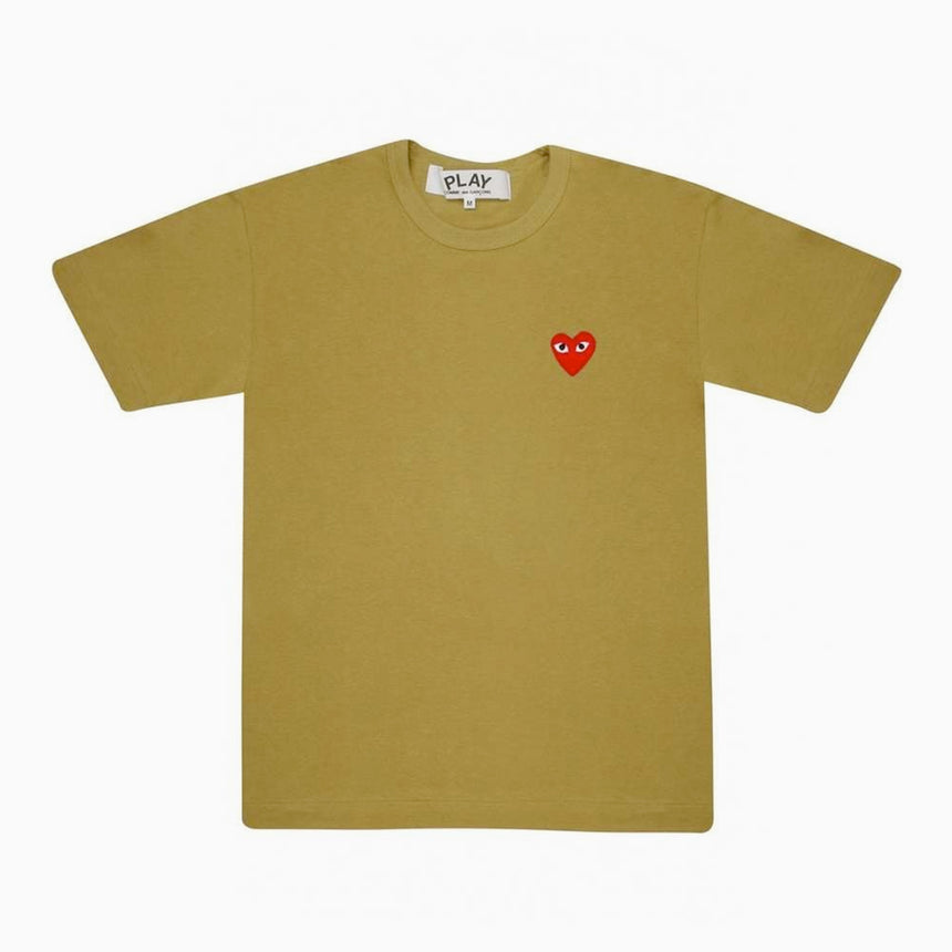 Comme des Garçons Play Colour Series T-Shirt Red Heart Olive
