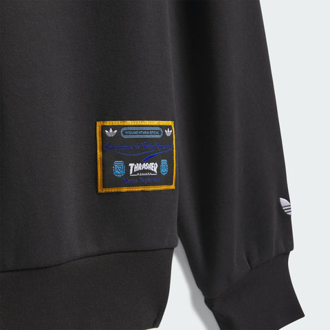 adidas Originals x Thrasher x AFA Argentina Crewneck Sweatshirt Black
