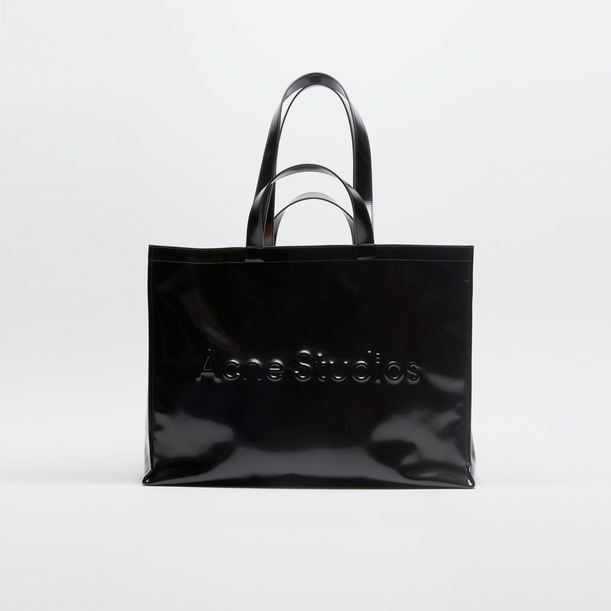 Acne Studios Logo Shoulder Tote Bag Black