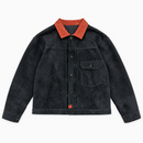 YÂR'İN Type 1 Cashmere Suede Jacket Black / Rusty Red