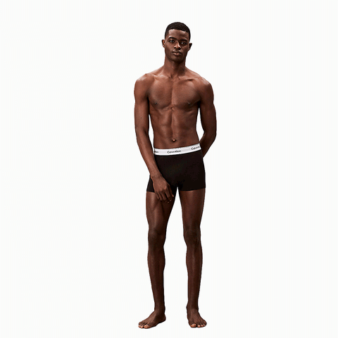 Calvin Klein 3 Pack Relaxed Trunks Icon Cotton Stretch Black / White