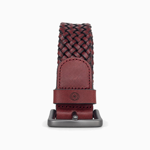 Yâr’in Custom Hand Braided Belt 727 Burgundy